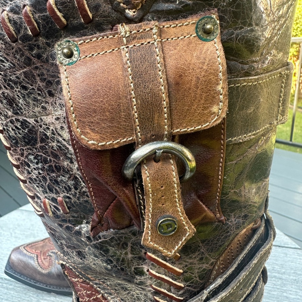 Double D by Old Gringo Frontier Trapper Tall Boots Size 8 - Picture 5 of 11